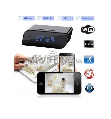 Horloge caméra espion wifi 1080P