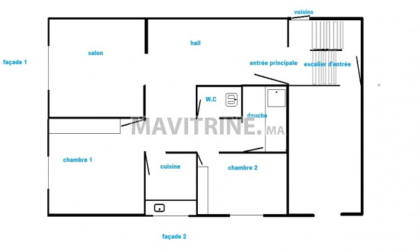 location d'un appartement de 56 m²