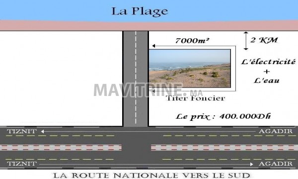 7000m² Titré. Situé à Massa Sidi ouassay