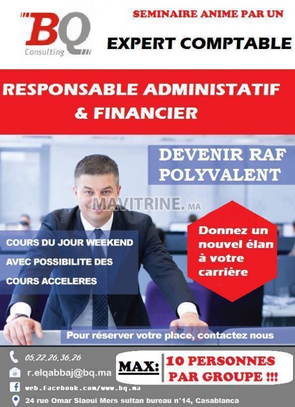 RESPONSABLE ADMINISTRATIF ET FINANCIER