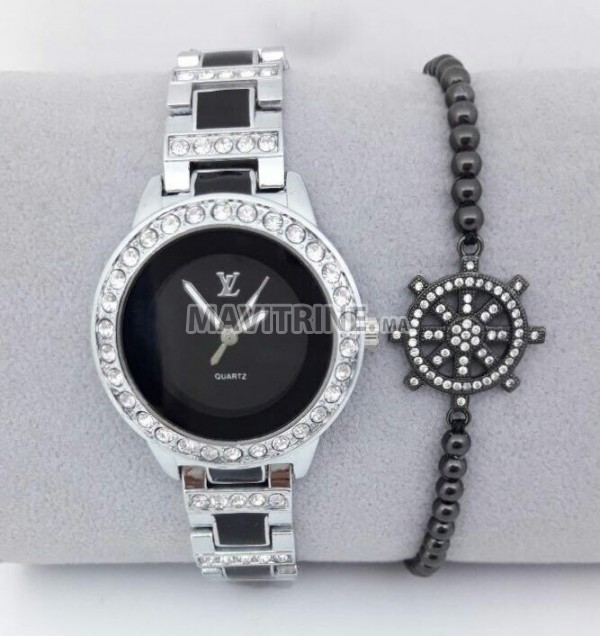 Montre blache pour femme + bracelet 2018