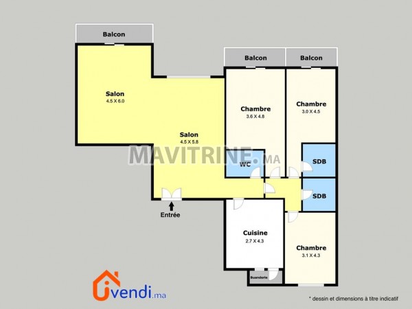 Magnifique appartement à vendre 154 m2 – Racine