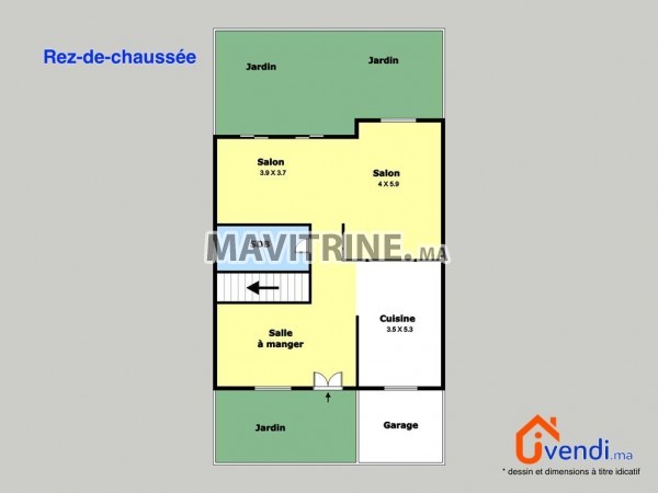 Charmante villa 226m2 à vendre – Al Yassamine