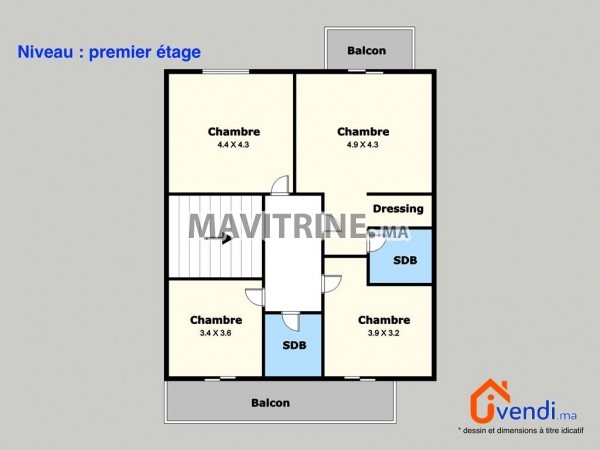 Charmante villa 226m2 à vendre – Al Yassamine