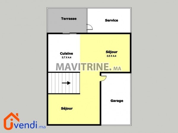 Villa NEUVE 412m² sur 3 niveaux à vendre – Dar Bouazza