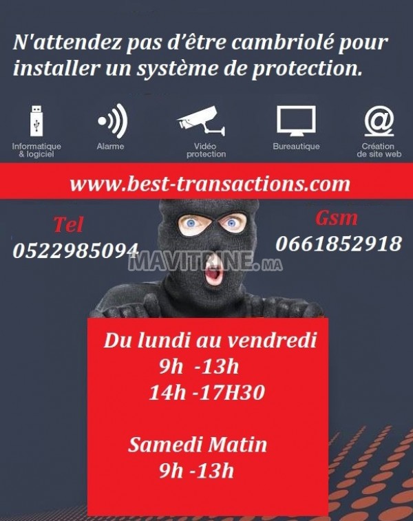 vente et installation cameras de surveillance