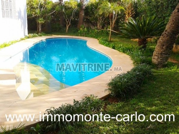 Location villa meublée avec piscine Hay Riad Rabat