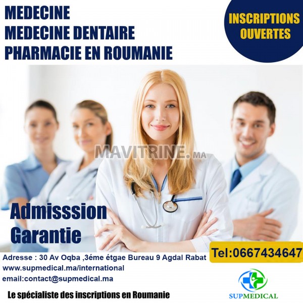 ADMISSION GARANTIE DANS TOUTES LES FILIÈRES DE FORMATIONS EN ROUMANIE