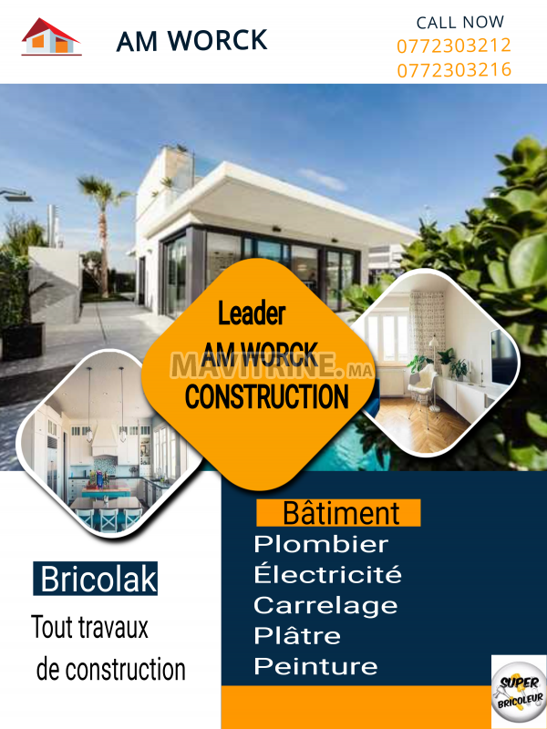 Pour tous travaux de construction