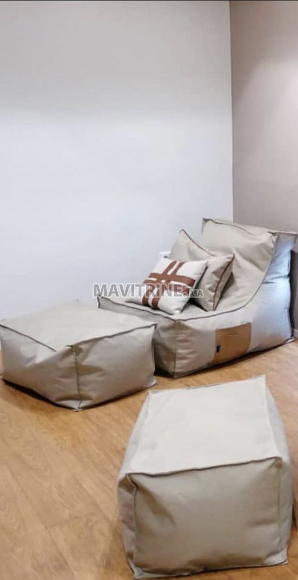 Pouf +fauteuil+ 2 coussins