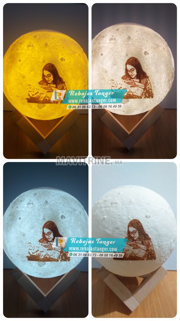 Moon 3d lamp personnalisé avec texte/ photo