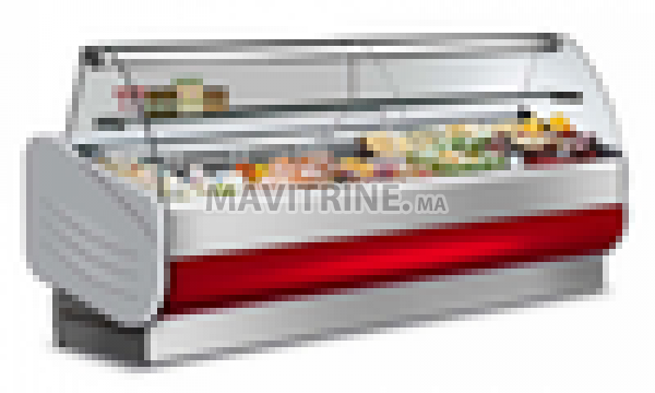 Vitrine refrigeree bombee salina 2000 avec tabelette tecnodom italy