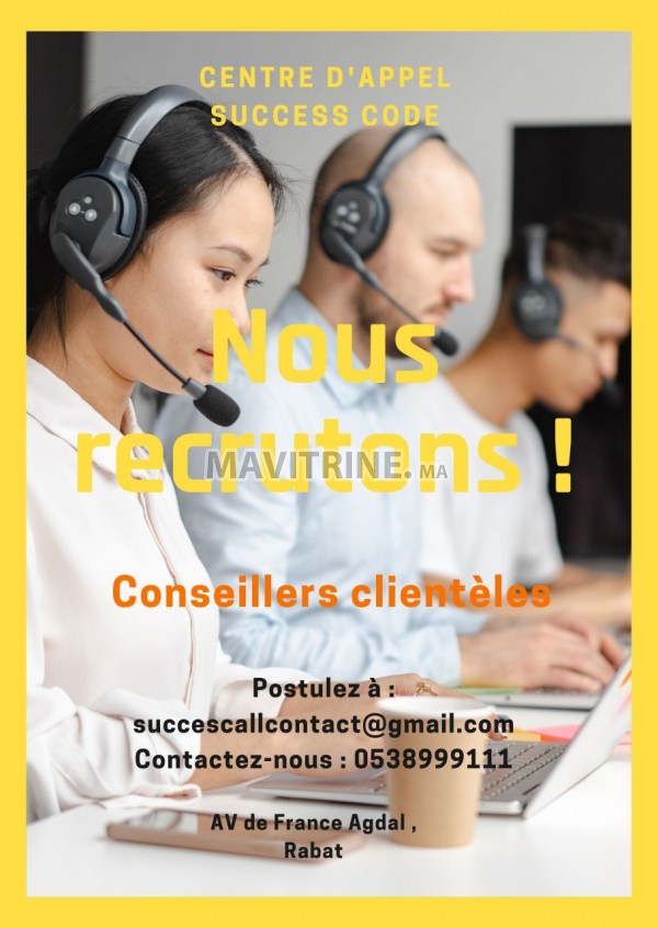 Téléconseillers en centre d'appel